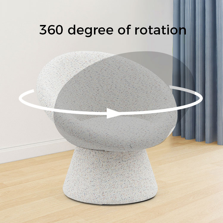 Fabraic Bán Nordach Cruth Babhta Leisciúil Cathaoirleach Seomra Maireachtála Cathaoirleach Tolg Suíochán Singil Accent Lounge le cúl taca (GY-645)