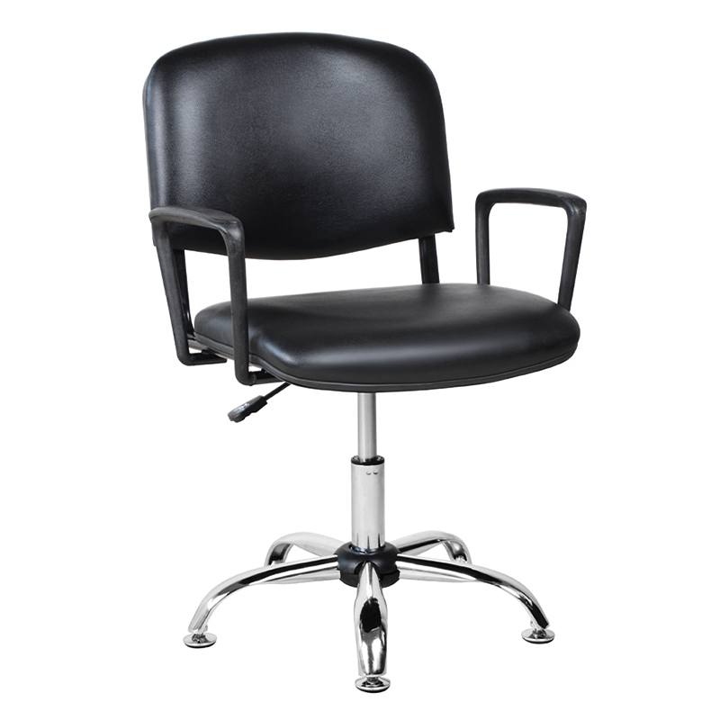 Cathaoirleach Salon Armrest Miotail PU ar Chúl Íseal le Glide Chrome (M-6118)