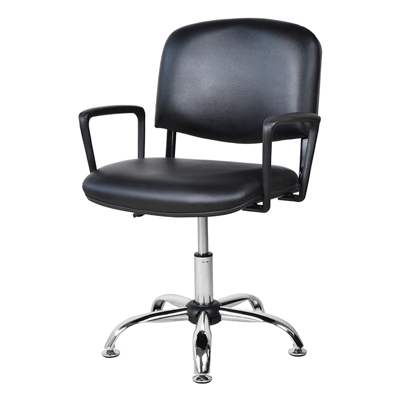 Cathaoirleach Salon Armrest Miotail PU ar Chúl Íseal le Glide Chrome (M-6118)