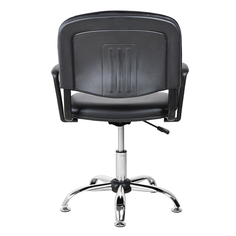 Cathaoirleach Salon Armrest Miotail PU ar Chúl Íseal le Glide Chrome (M-6118)