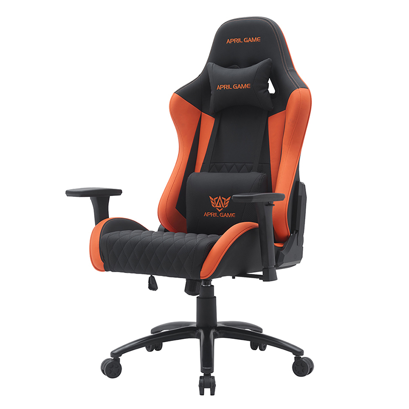 Cathaoirleach Cearrbhachais Sclóine Nua-Aimseartha Oráiste le Lámhchluaisíní 3D Inchoigeartaithe (T-7122)