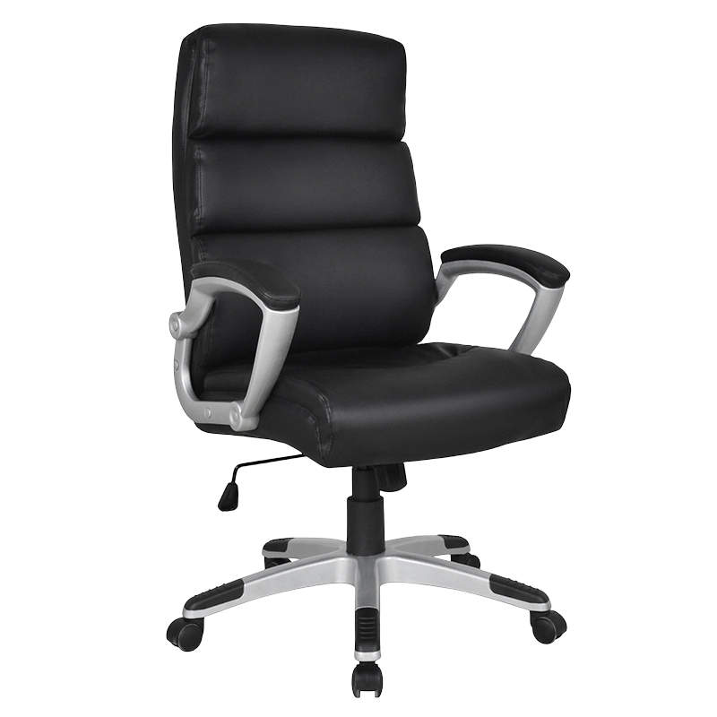 Péinteáil Cúl Ard Dubh Padded Armrest Boss Cathaoirleach Oifige (Y-2725)