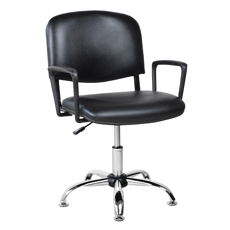 Cathaoirleach Salon Armrest Miotail PU ar Chúl Íseal le Glide Chrome (M-6118)